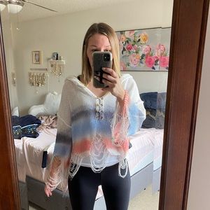 Distressed POL sweater